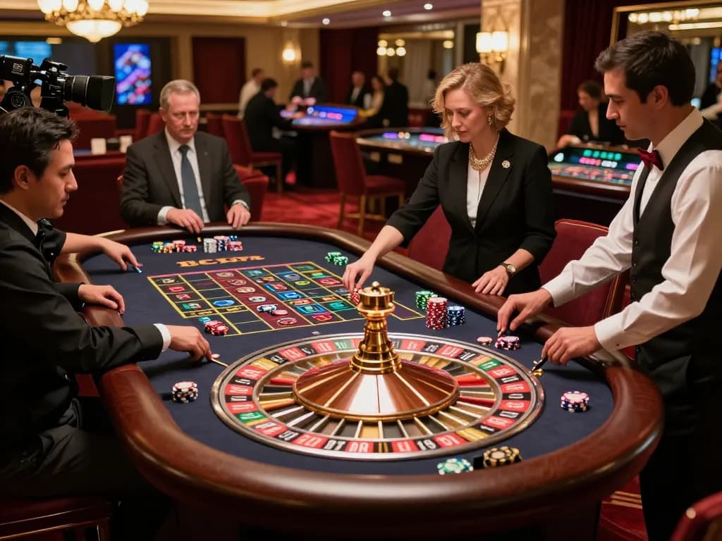 BCX88 shares the thrill of roulette betting in a luxurious casino setting.