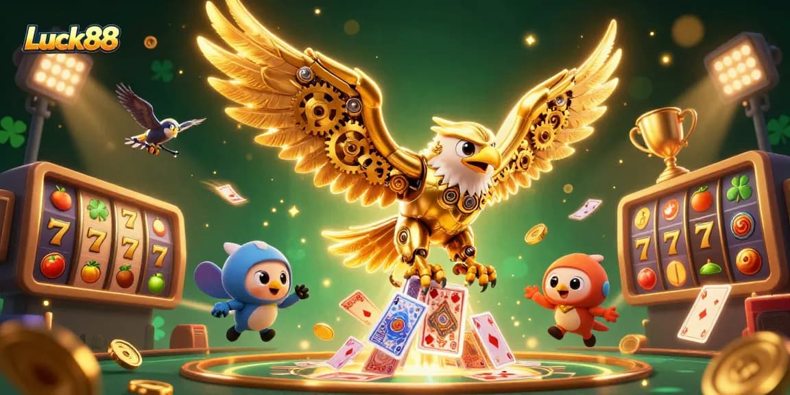 Win exciting prizes with Luck88, a thrilling online slot game featuring dazzling golden graphics and dynamic gameplay.