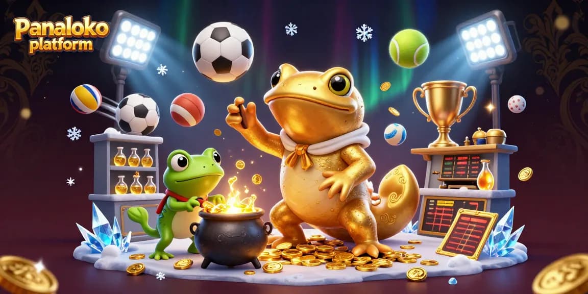 Panaloko platform showcases a vibrant 3D casino scene with animated characters and dynamic sports betting elements.