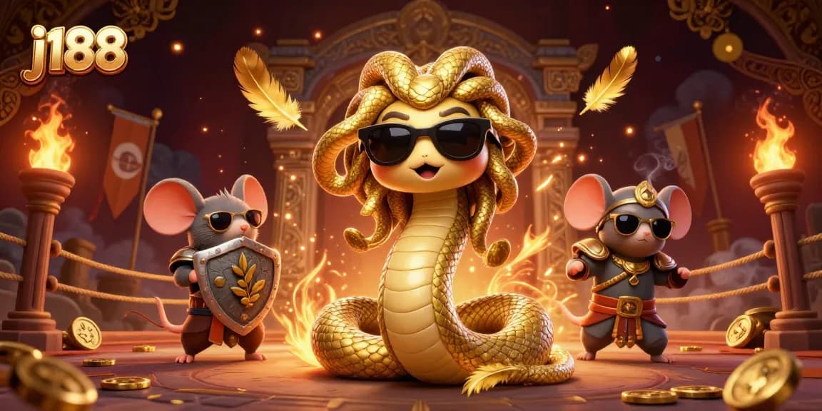 Experience thrilling gameplay at j188 with captivating 3D characters in an energetic casino scene.