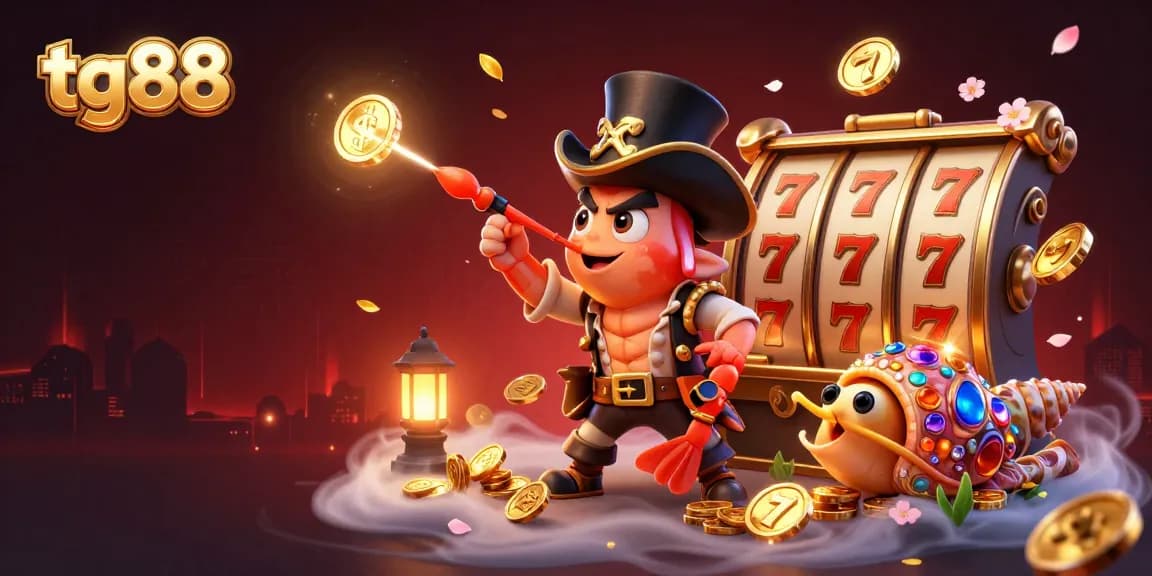 Engage with tg88's thrilling jackpot experience featuring a lively underwater scene.