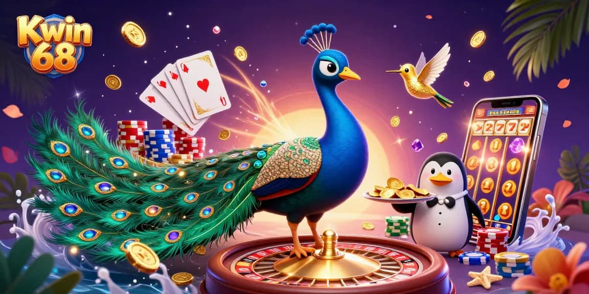 Kwin 68 delights players with vibrant 3D casino characters and exciting game elements in action.
