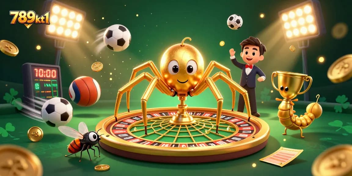 Experience thrilling gameplay at 789kt1 with a vibrant 3D casino scene showcasing dynamic bets and games.