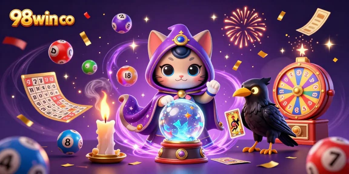 Experience gaming thrills at 98win co with vibrant lottery elements and a mystical atmosphere.