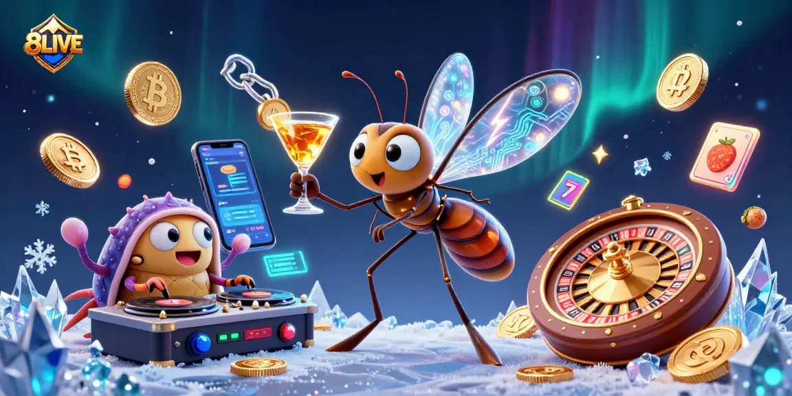 Engage with 8LIVE's vibrant casino gaming world featuring dynamic characters and rich, immersive elements.