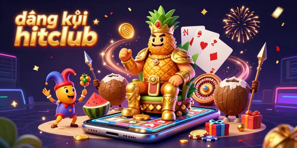 Engage in the thrilling experience of đăng ký hitclub with our vibrant 3D casino illustration showcasing gaming excitement.