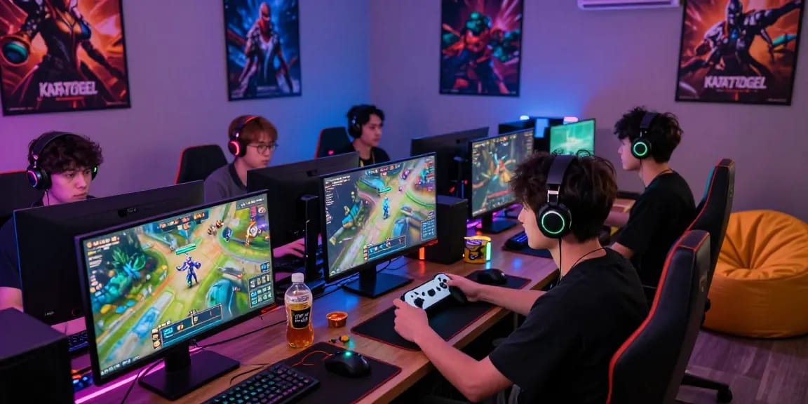 Pengalaman bermain KATATOGEL dengan pemain fokus dan suasana gaming yang energik.