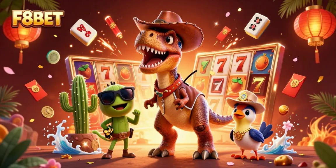 Experience thrilling gameplay at F8BET with vibrant characters celebrating big wins.