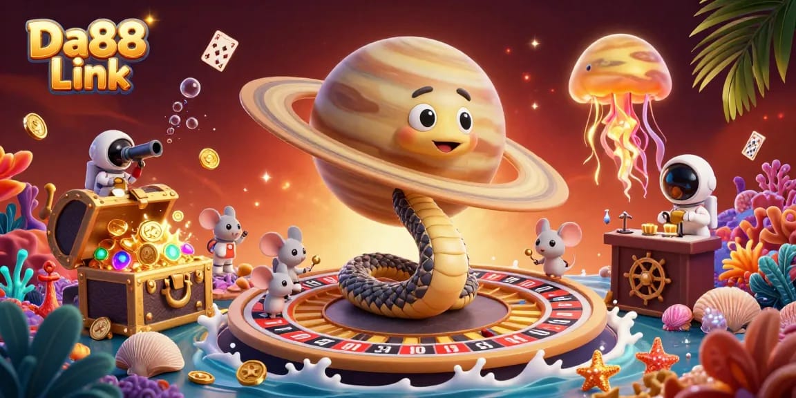 Engage in the thrilling universe of Da88 Link, where tiny astronaut mice bet on a cosmic roulette wheel with vibrant 3D elements.