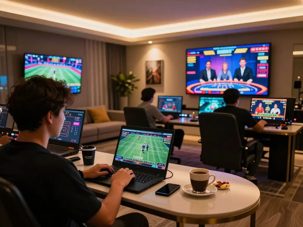 Engaging online gambling experience at home with 78 win gaming interface.