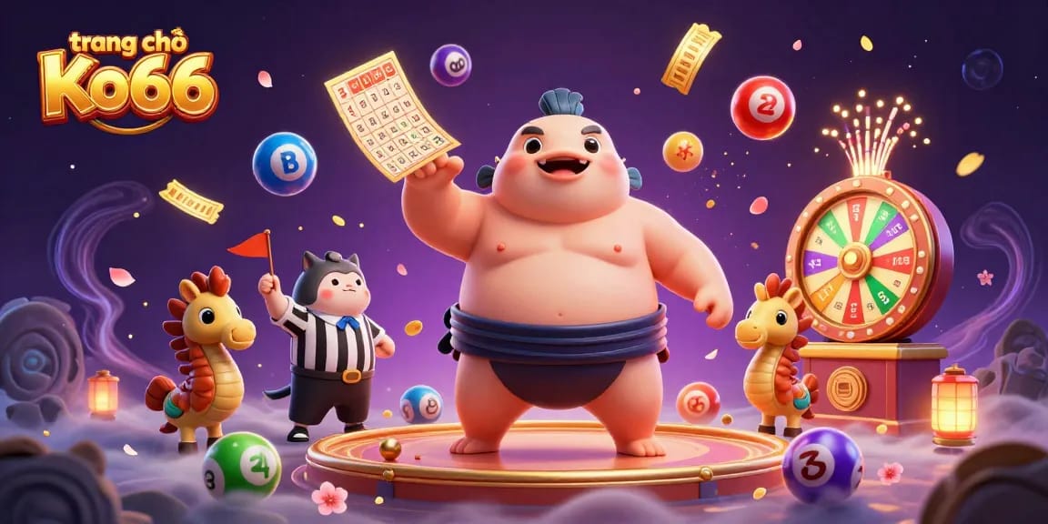 Experience the thrill at trang chủ Ko66 with a lively underwater casino illustration featuring a fugu, referee catfish, and enchanted elements.