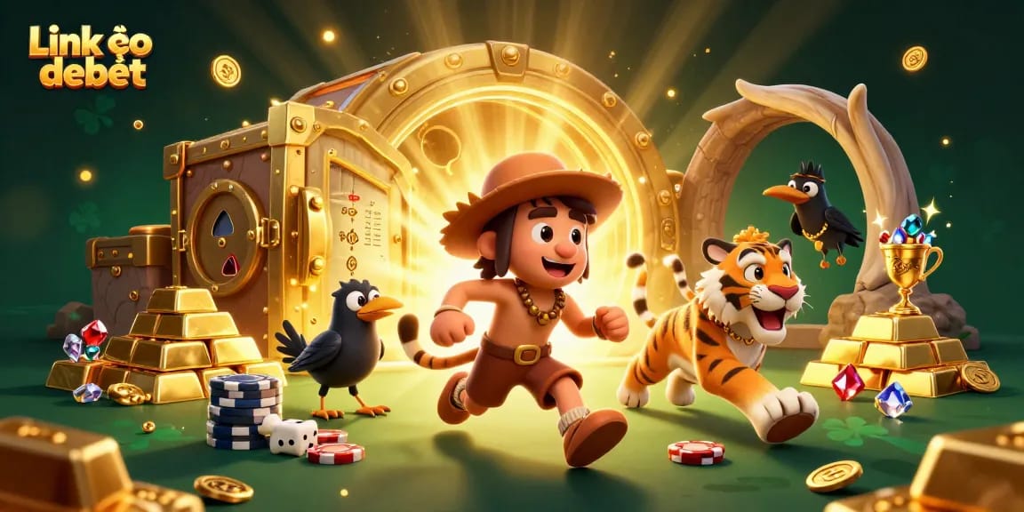 Play exciting games in a vibrant casino with the Link vào debet platform, featuring engaging characters.