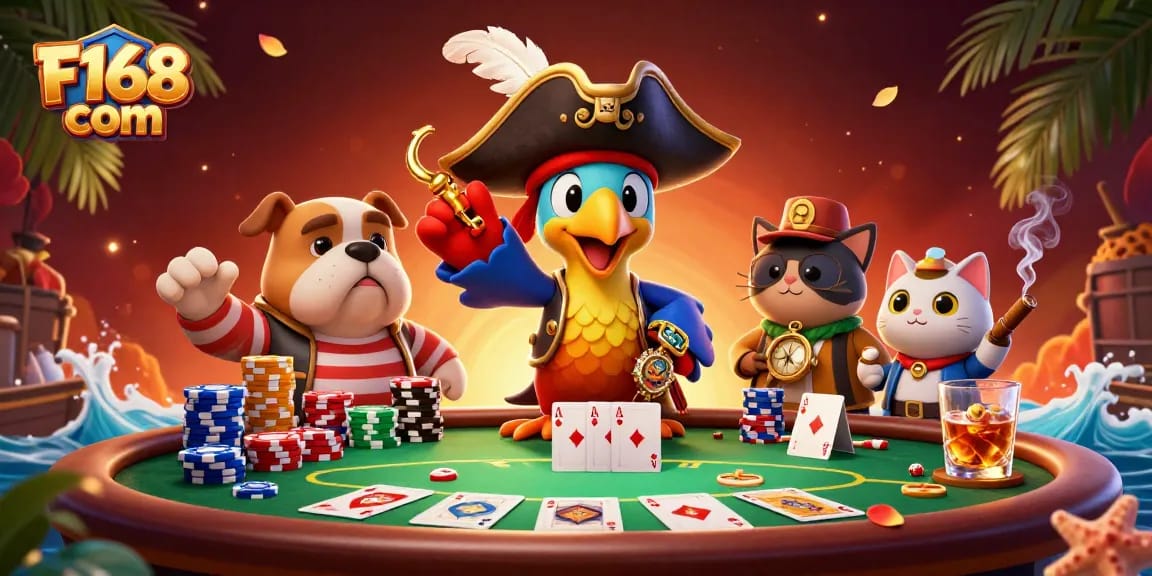 Experience thrilling gameplay at F168 com with colorful casino characters and dynamic poker action.