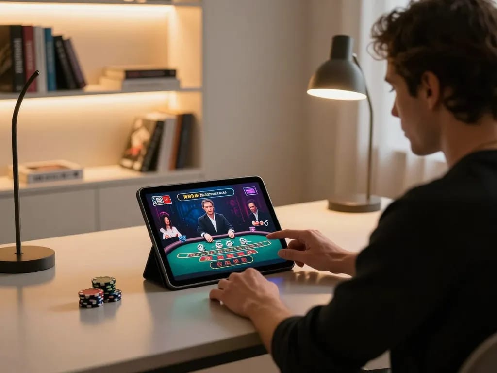 Sunwin online gaming experience with user engaging in live blackjack for strategic wins