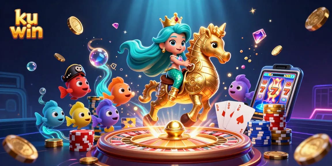 Experience the excitement of ku win with vibrant underwater casino elements inspired by exciting gambling activities.