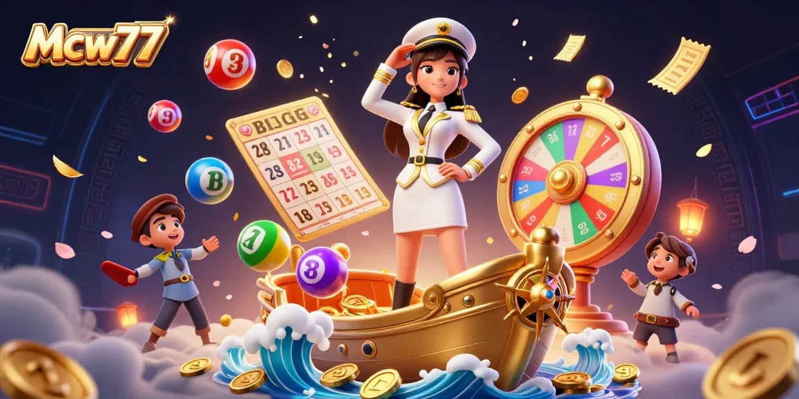 Gamble on exciting moments at Mcw77 with our vibrant 3D casino illustration highlighting various gaming elements.