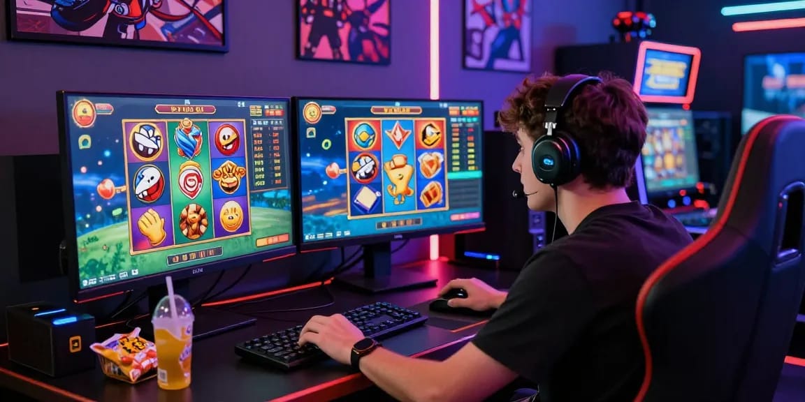 Slot permainan online yang menarik dengan grafis berwarna-warni dan pengalaman bermain yang mendebarkan.