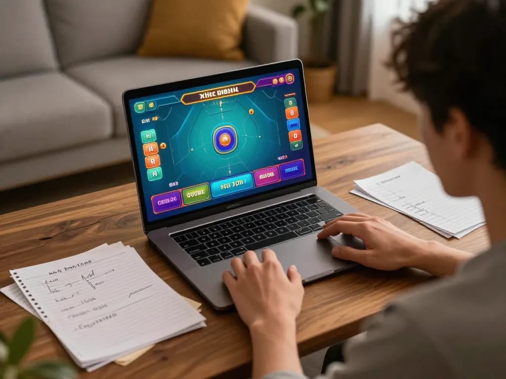 xóc đĩa online gameplay on a laptop showcasing exciting betting options in a cozy home atmosphere