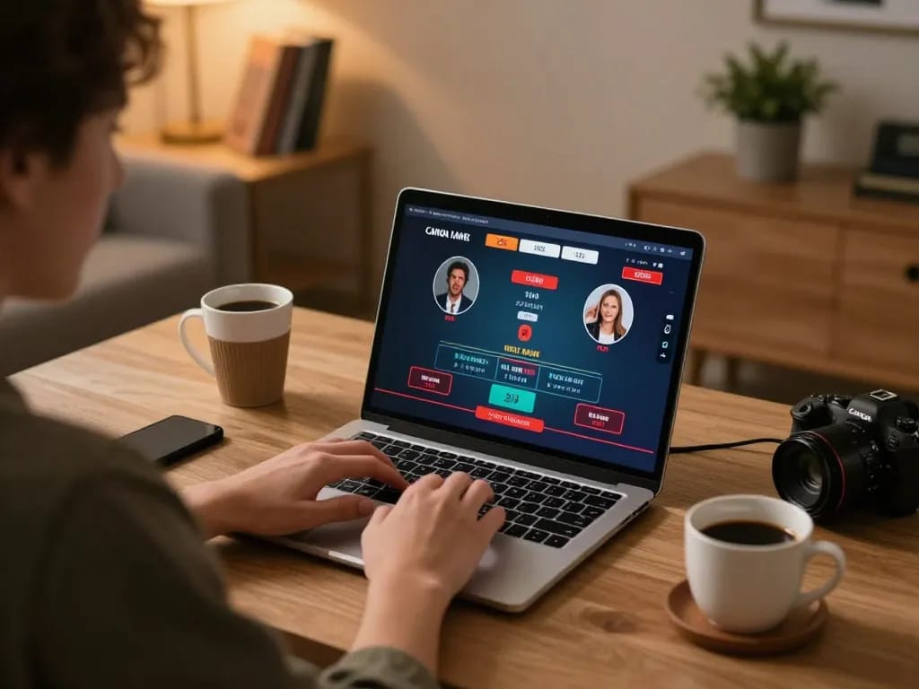 Play online blackjack with strategic decisions while accessing Link vào Lu88 on a laptop