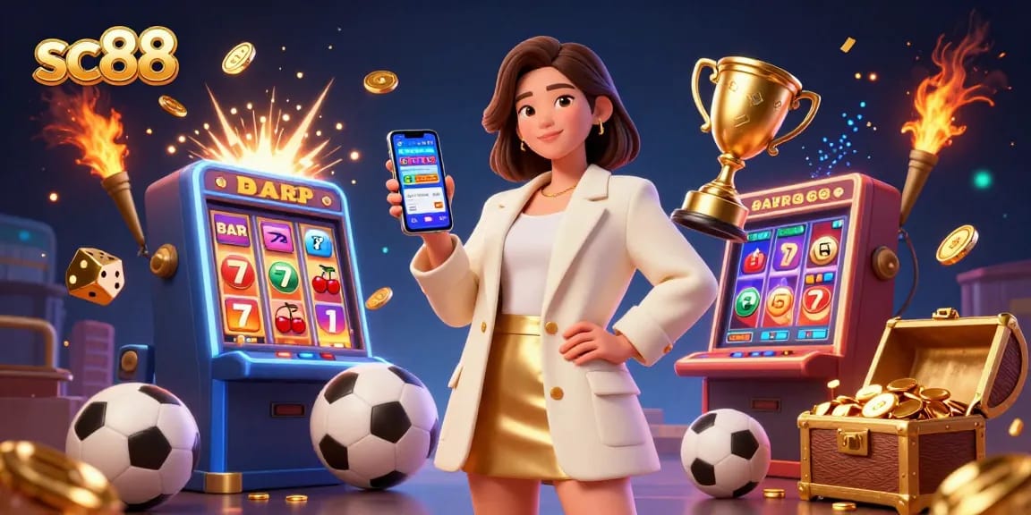Bet on sc88 and win with thrilling casino vibes in an ultra-detailed 3D illustration.