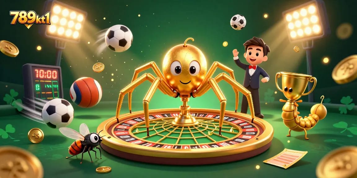Experience thrilling gameplay at 789kt1 with a vibrant 3D casino scene showcasing dynamic bets and games.