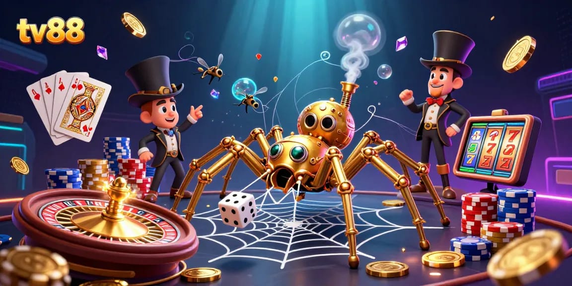 Bet on thrilling games with tv88 in an exciting 3D casino world filled with golden coins and vibrant visuals.