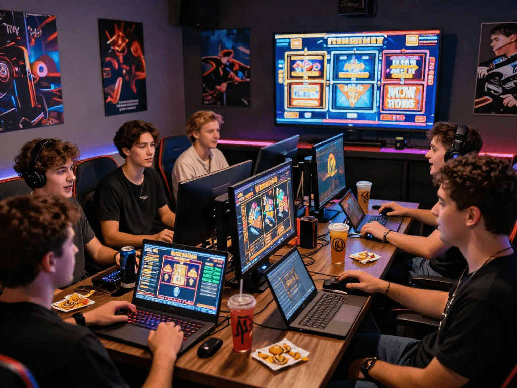 Pengalaman seru bermain slot deposit 1000 dalam suasana gaming yang dinamis dengan teman-teman.