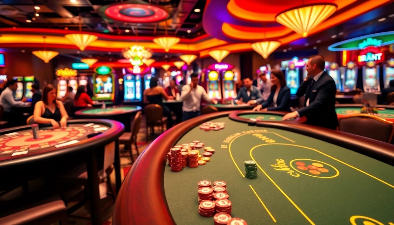Experience the excitement of the best online casinos Canada with vibrant gaming tables and players.