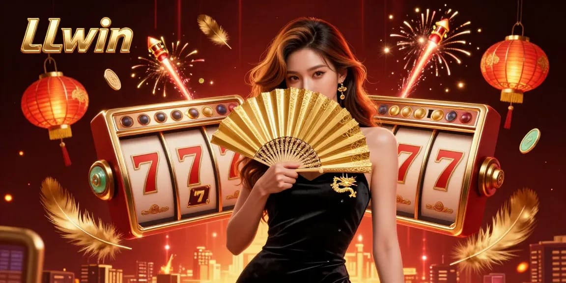 Play exciting games at LLwin with rich visuals showcasing dynamic slot reels and vibrant casino elements.