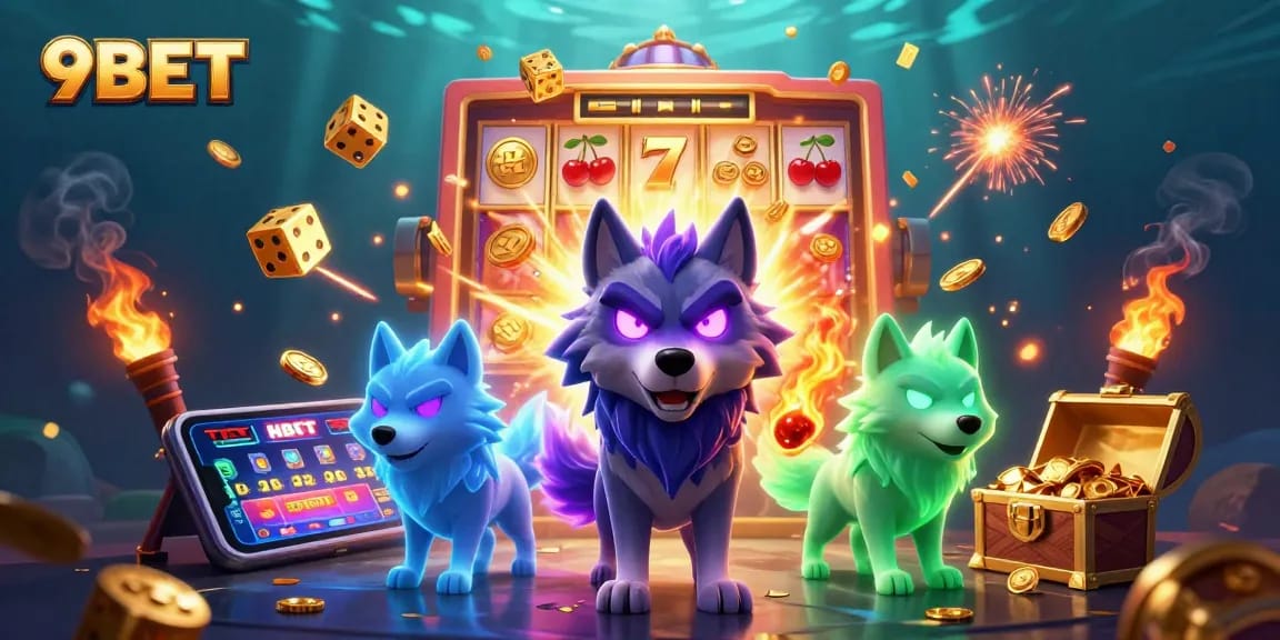 Engage with the thrilling atmosphere of 9BET's casino experience through captivating visuals.