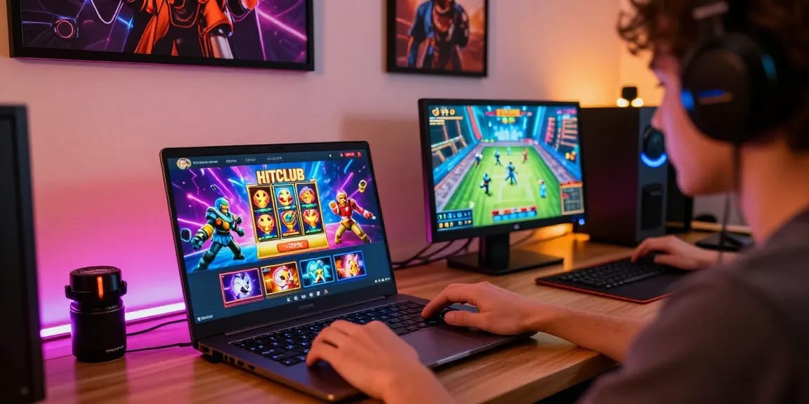 Engaging HITCLUB online gaming experience showcasing colorful graphics and immersive gameplay setup.