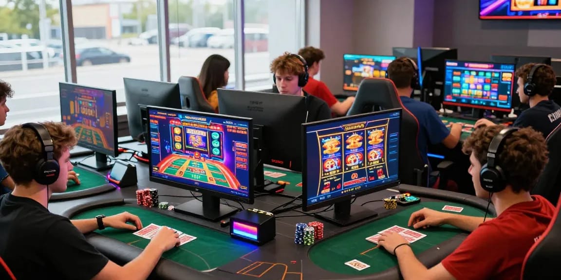 Engaged players enjoying a thrilling gaming experience on 68gamebai, surrounded by colorful graphics and casino atmosphere.