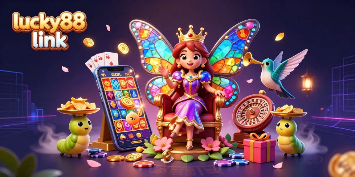 Engage with the exciting lucky88 link as casino elements burst dynamically around a vibrant gambling scene.
