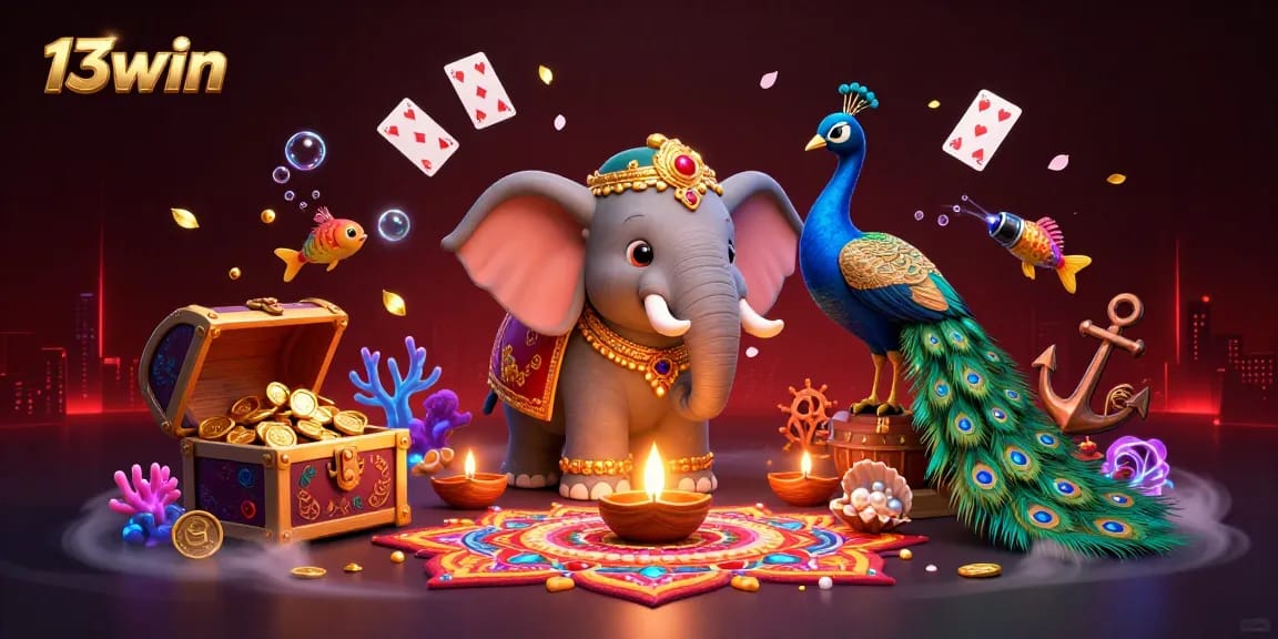 Experience thrilling gaming adventures with 13win, featuring vibrant casino characters and rich visuals.