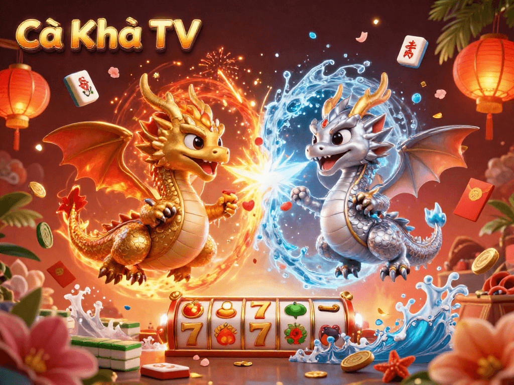 Experience thrilling gameplay with Cà Khịa TV as fiery dragons and slot reels ignite excitement