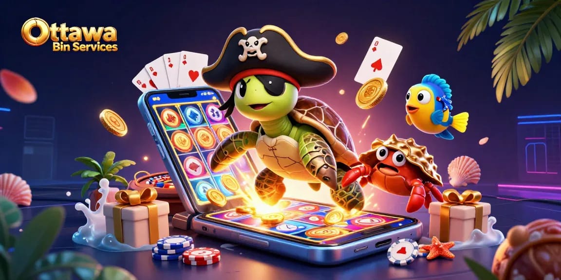 Engage with Ottawa Bin Services through exciting mobile slots, golden treasures, and vibrant casino elements!