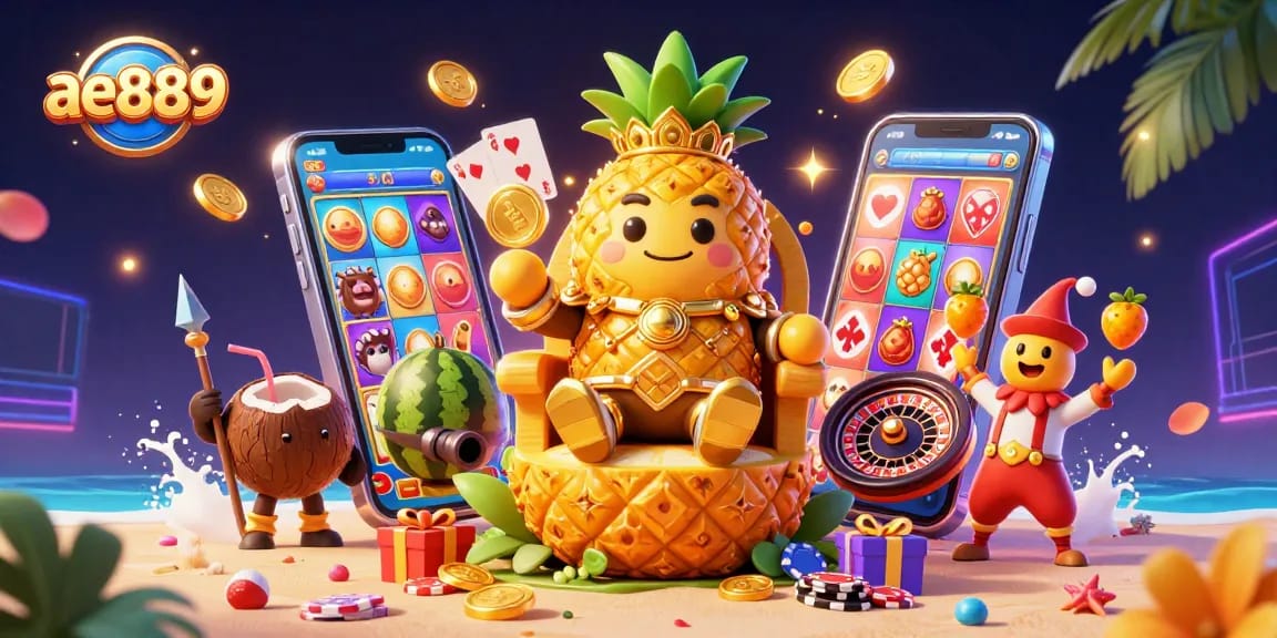 Experience thrilling gameplay at ae889 with a vibrant casino scene featuring lively characters and engaging game elements.