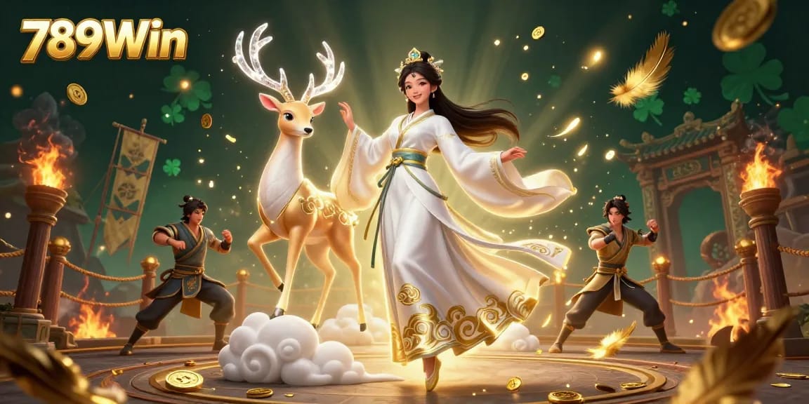 Experience the excitement of 789Win with vibrant 3D characters and dynamic casino elements.