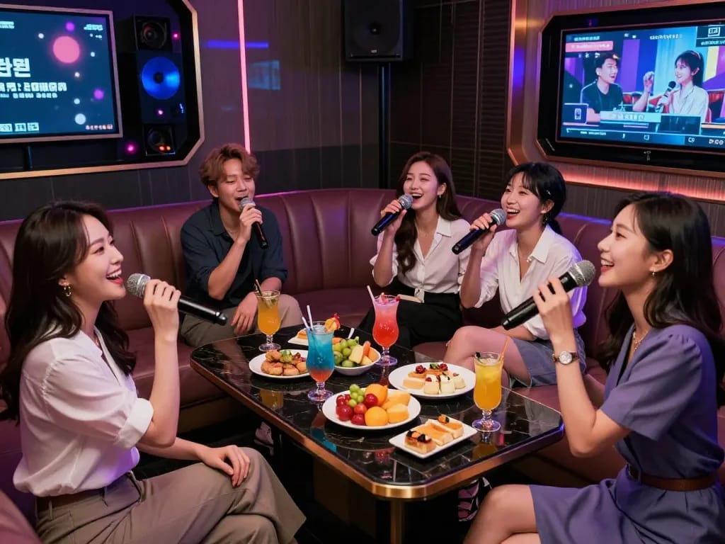 스타일리시한 라운지에서 손님이 노래하고 칵테일을 즐기는 활기찬 밤문화를 경험해보세요. https://www.3no.org/