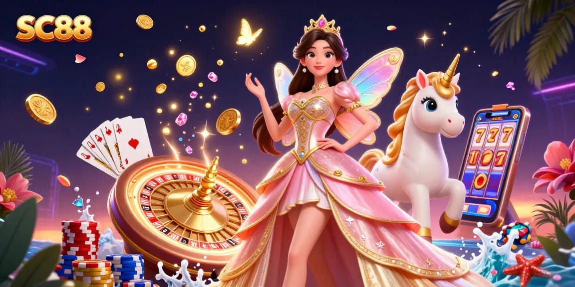 Experience winning thrills with SC88 in a vibrant online casino celebration scene.