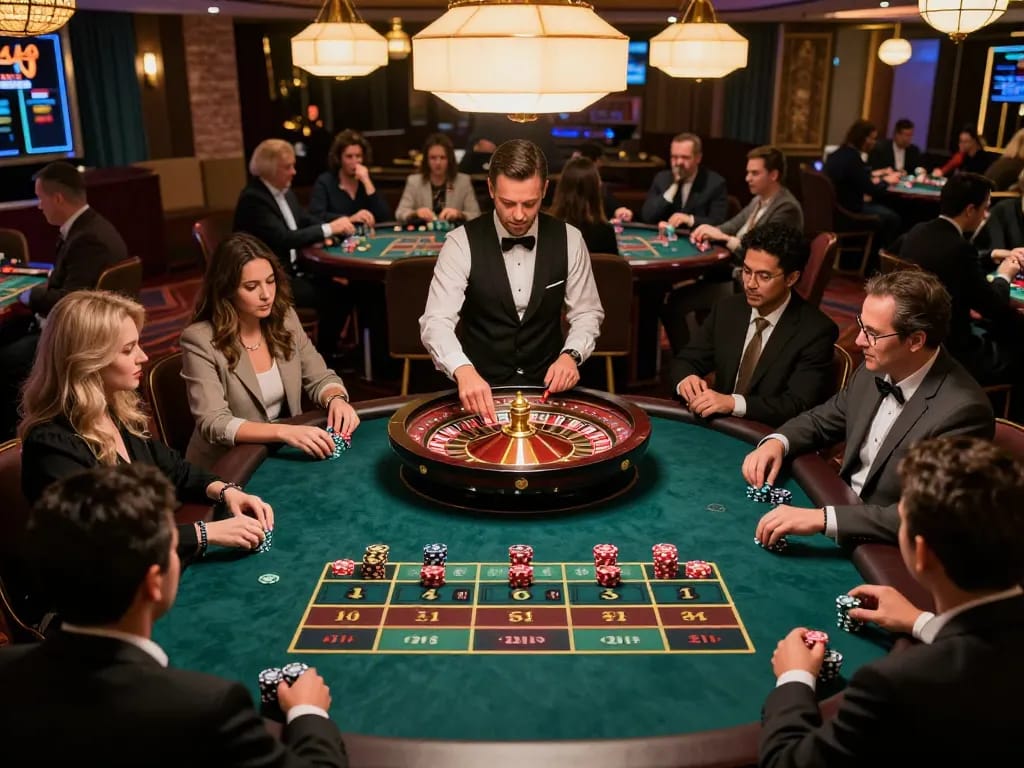 Players engaged in an exciting live dealer roulette game at CK444, showcasing the thrill of the casino experience.