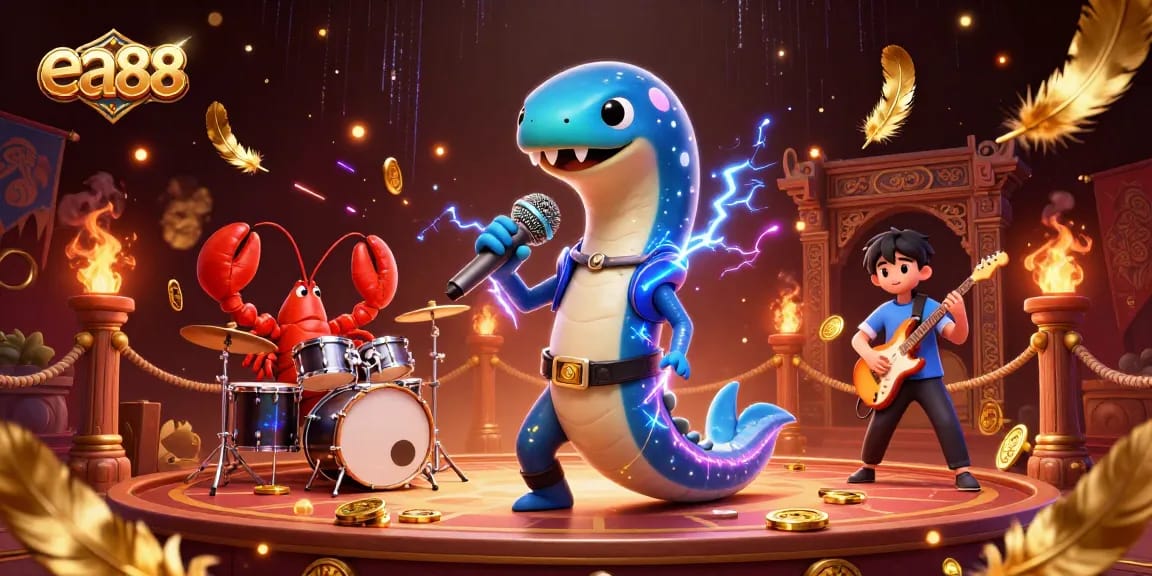 ea88 brings excitement to the underwater casino stage with a DJ eel and band performing