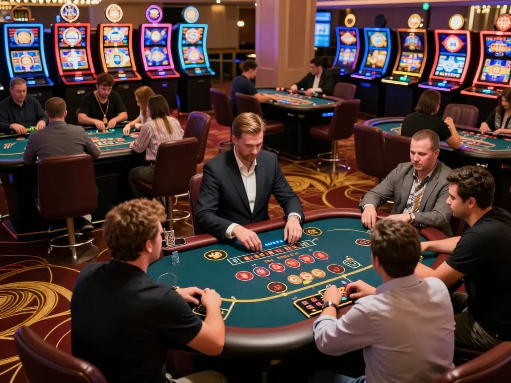 Players enjoying a thrilling game of poker at Sun win casino, showcasing immersive gameplay