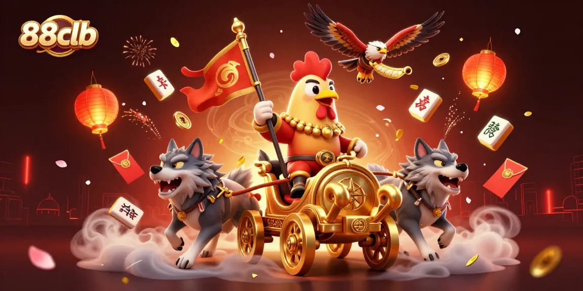 Engage in high-stakes action with 88clb as a rooster warlord leads an epic battle.