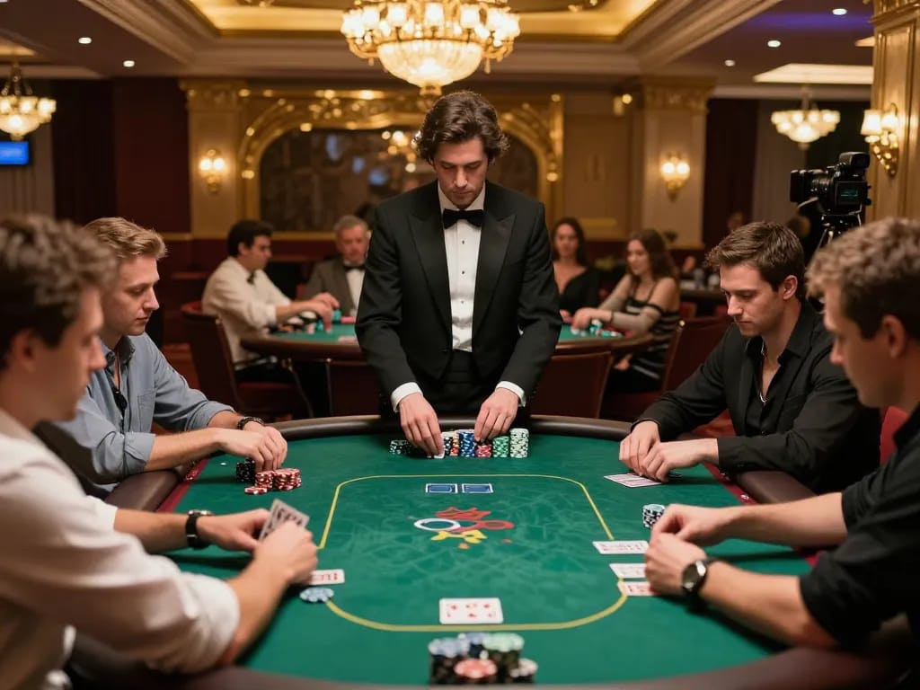 Engage in strategic poker gameplay at MAN88's upscale casino tournament setting