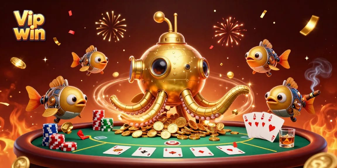 Experience high-stakes action with the golden kraken in the Vip win casino scene.
