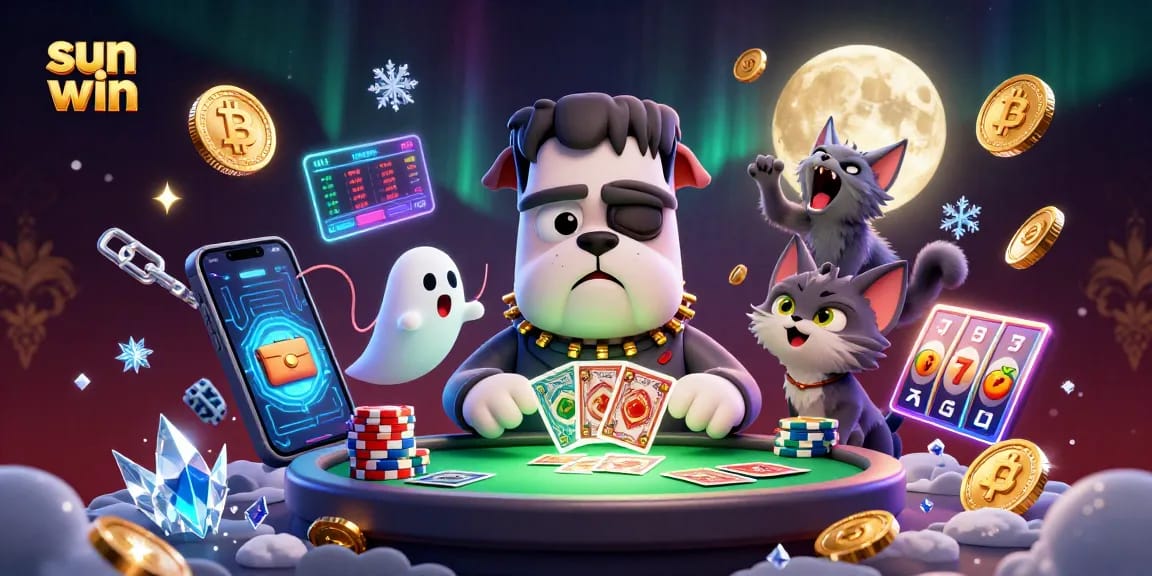 Experience thrilling action at the sun win tables with vibrant characters and crypto coins.