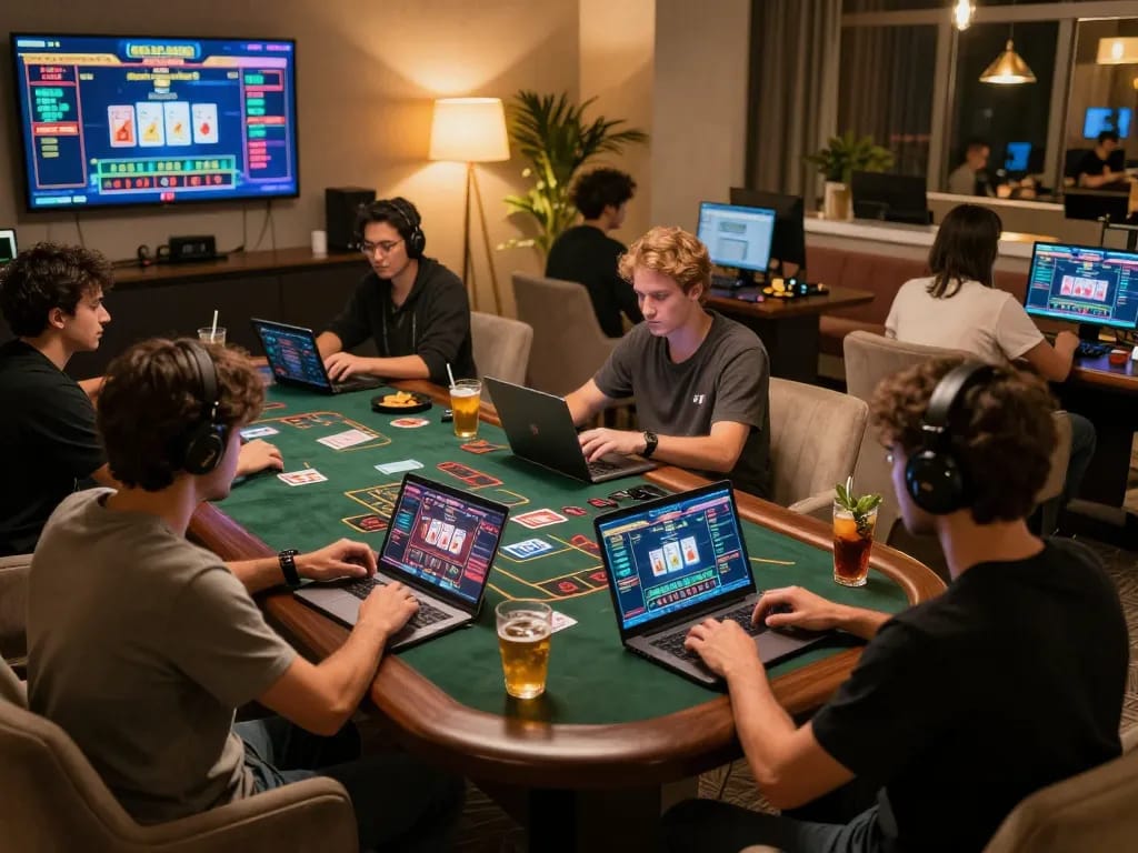 Engaged players betting strategically on Trang 79KING online casino games, showcasing vibrant live dealer action.