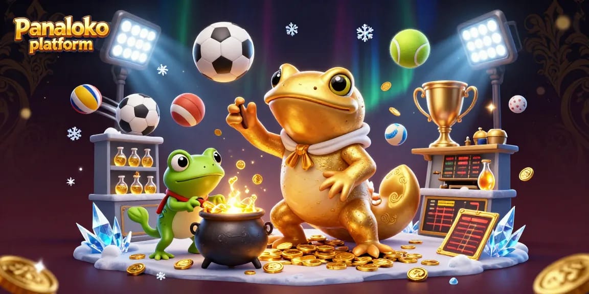 Panaloko platform showcases a vibrant 3D casino scene with animated characters and dynamic sports betting elements.
