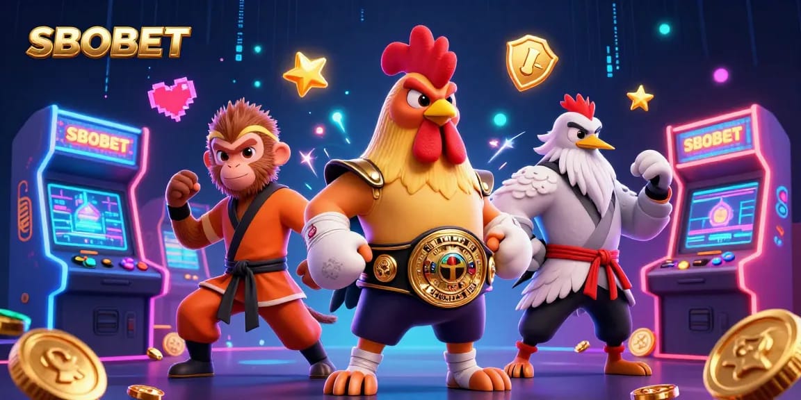 SBOBET เป็นคาสิโนออนไลน์ที่น่าตื่นเต้นกับ rooster, monkey และ crane ในบรรยากาศที่มีสีสัน